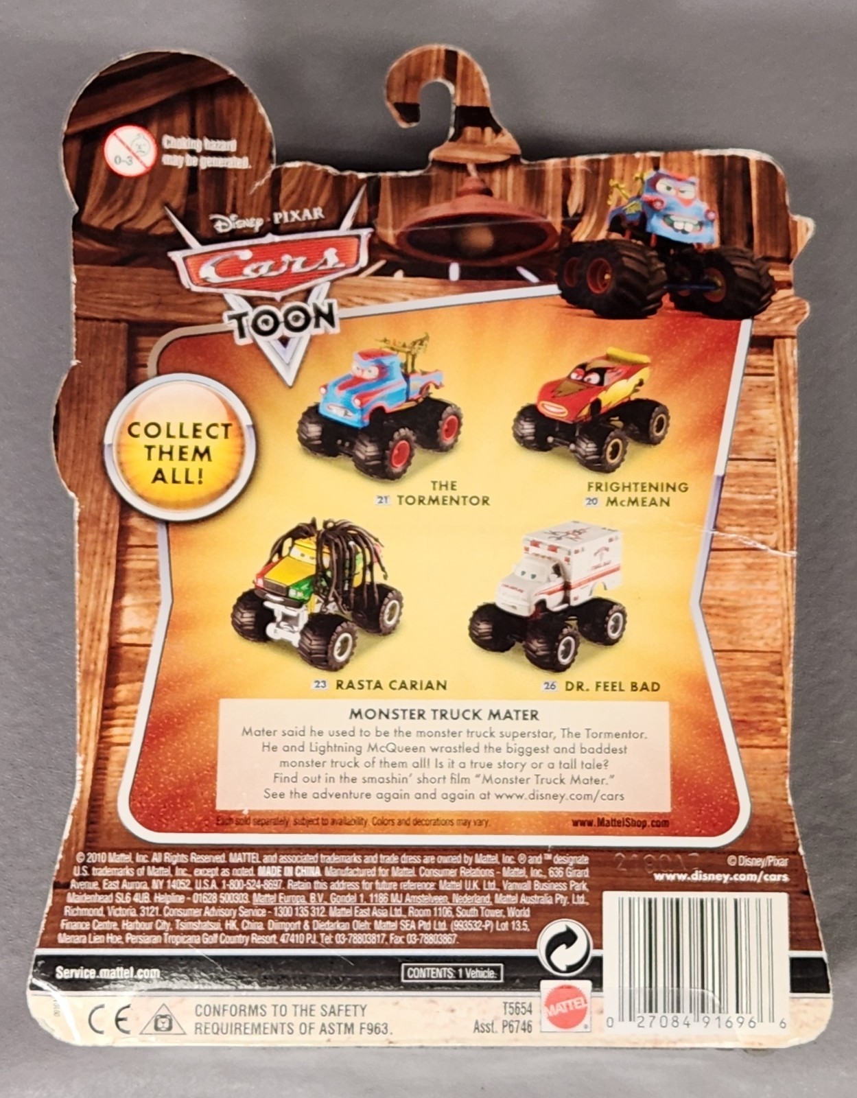 *NIB* Disney Pixar Cars Toon ‘Frightening McMean’ Diecast Car #20/FREE SHIP!