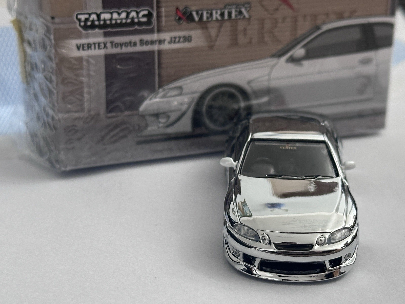 Tarmac Works 1/64 CHASE Toyota Vertex Soarer JZZ30 Silver Chrome T64G-080-WH New