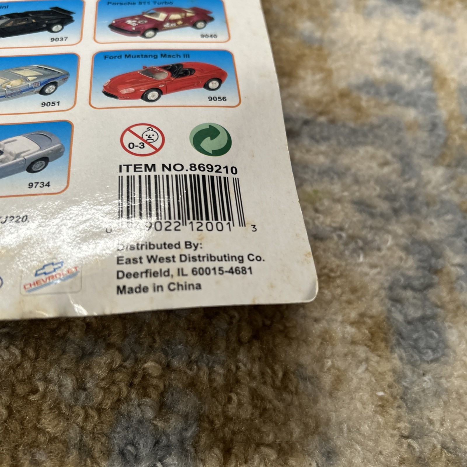 Welly Deluxe Racer Single Die Cast Metal And Plastic Corvette NIP
