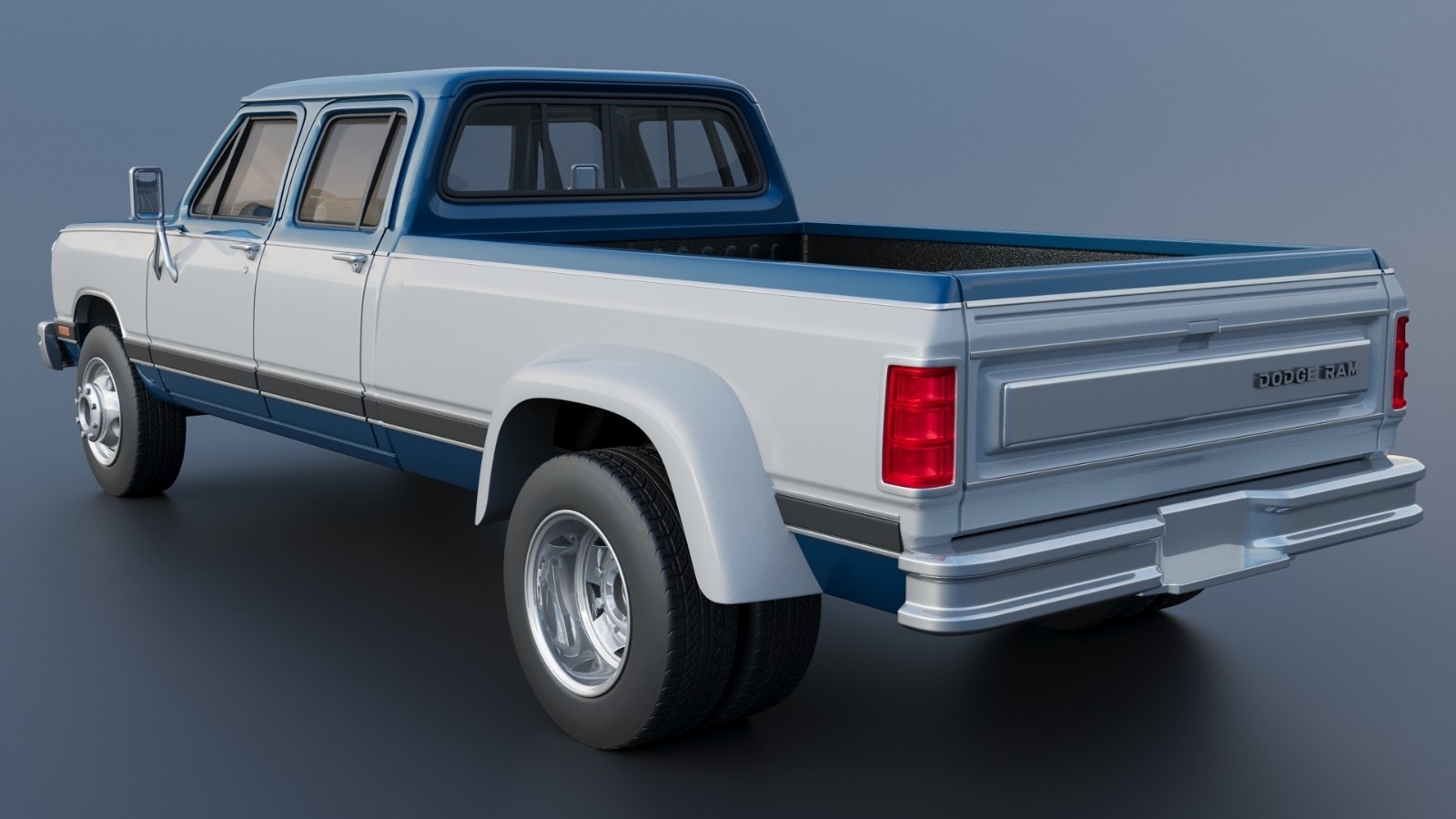 3d printed Dodge Ram W350 Crew Cab Dually 1983 model car collectible replica