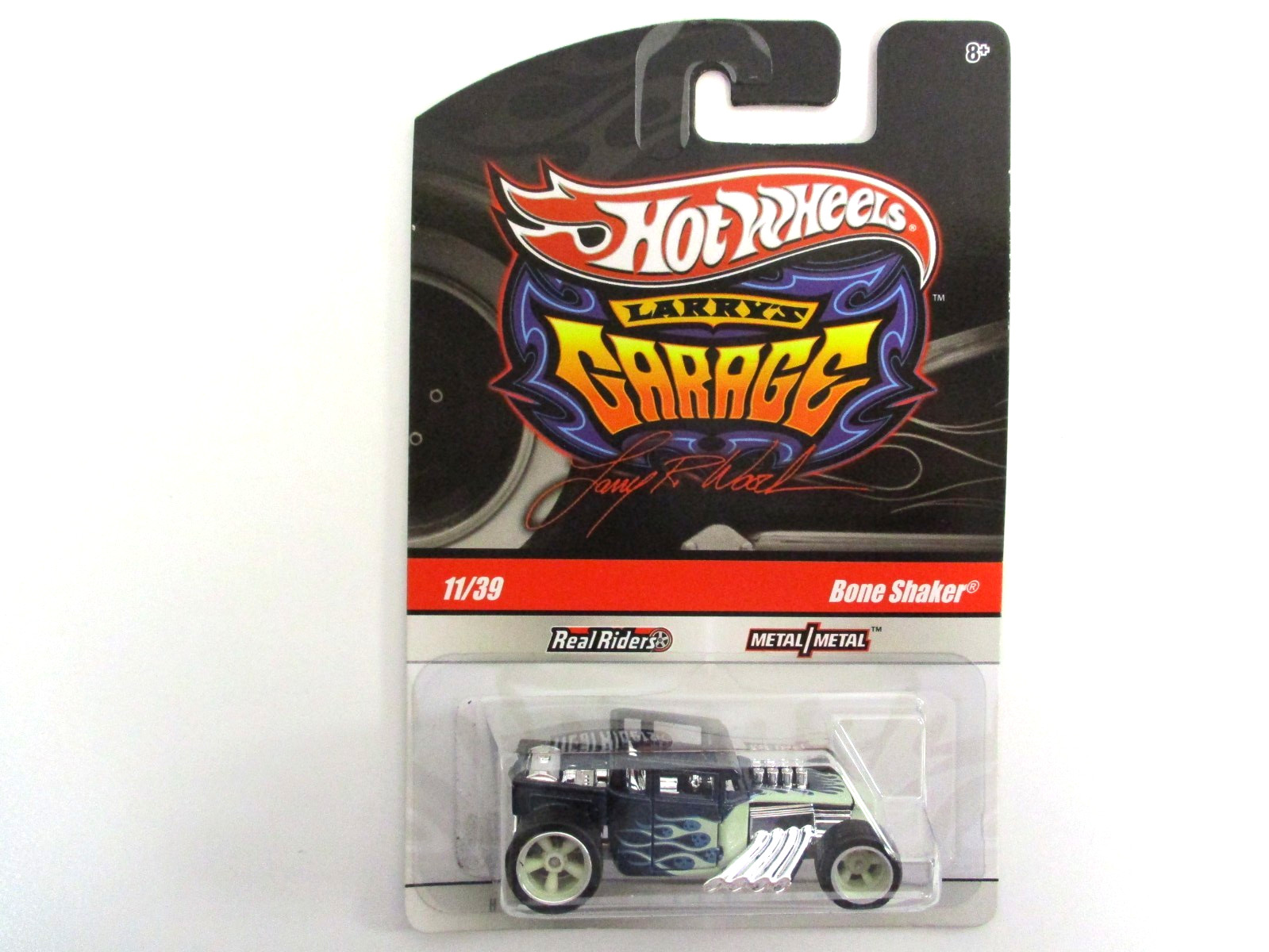 HOT WHEELS – LARRY’S GARAGE – BONE SHAKER CUSTOM RAT ROD PICKUP – REAL RIDERS
