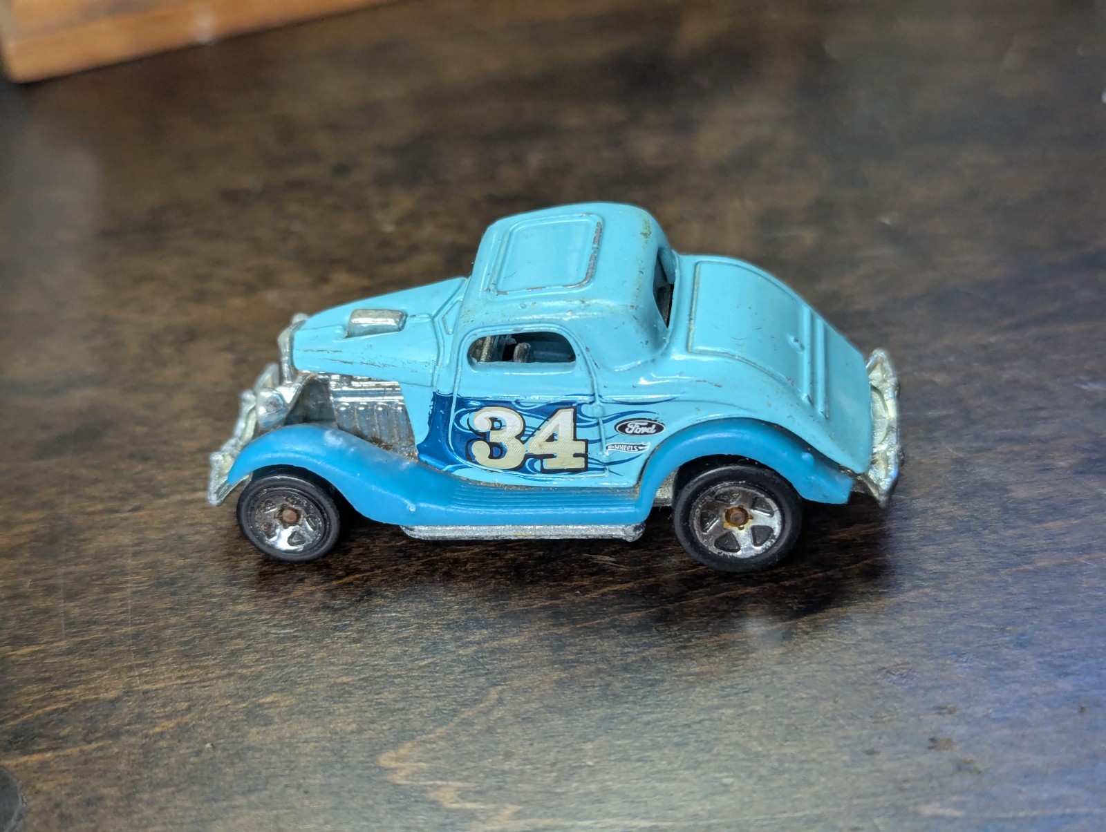 Hot Wheels Showroom American Turbo (2014) 3-WINDOW ’34 FORD (189/250) Turquoise