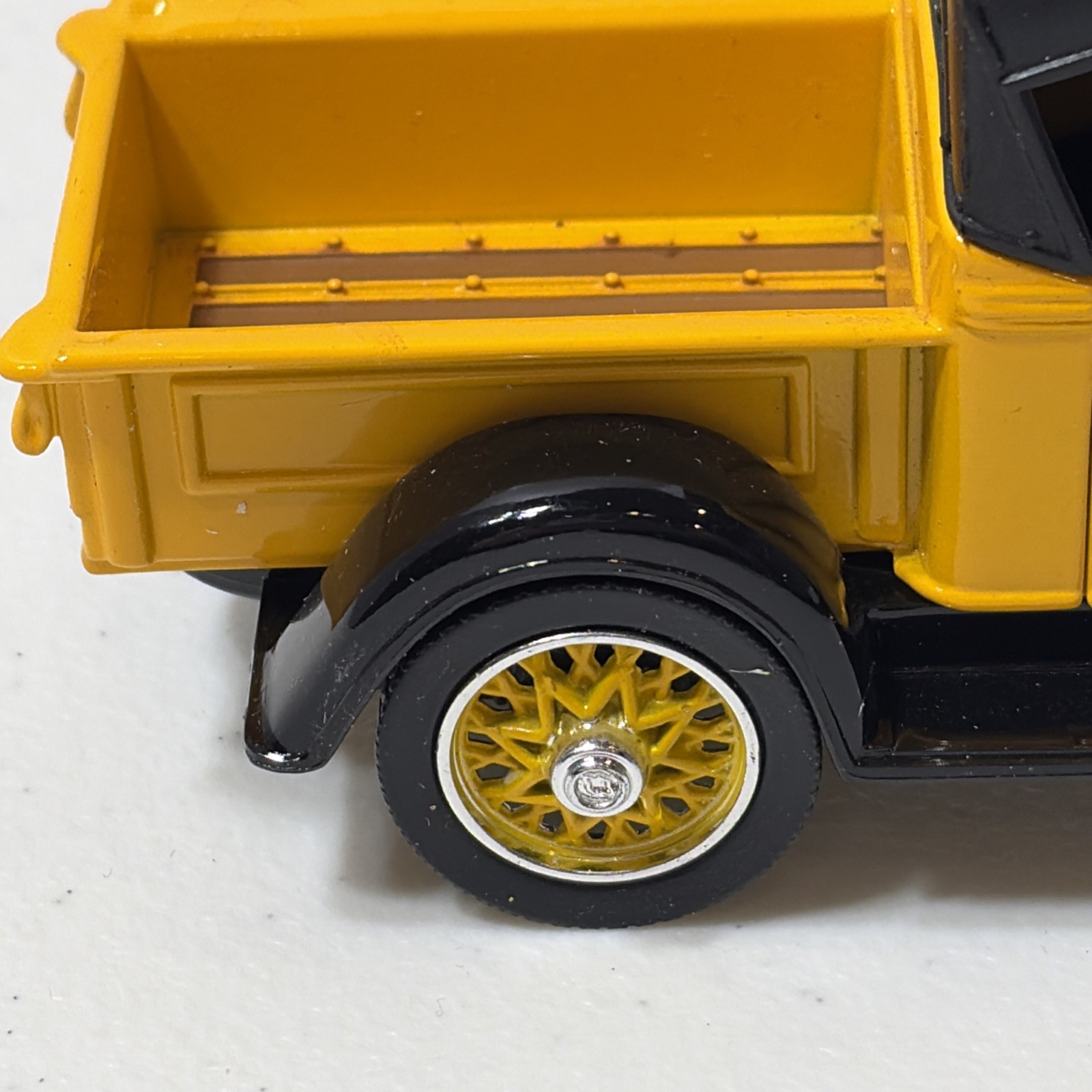 1932 Chevy Open Cab Pickup Diecast Yellow Black Vintage Car Collectible