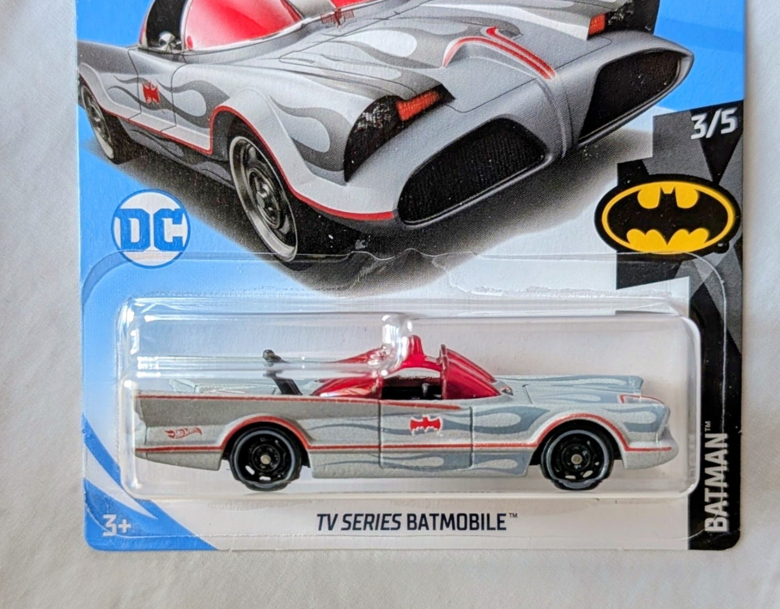 Hot Wheels Classic TV Series Batmobile Silver 2019 HW Batman 3/5 118/250 FYB90