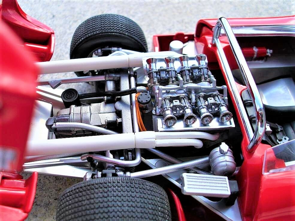Race Car Le mans Hot Rod Built Metal Model Promo Carousel Red1:18 24 12 55 57