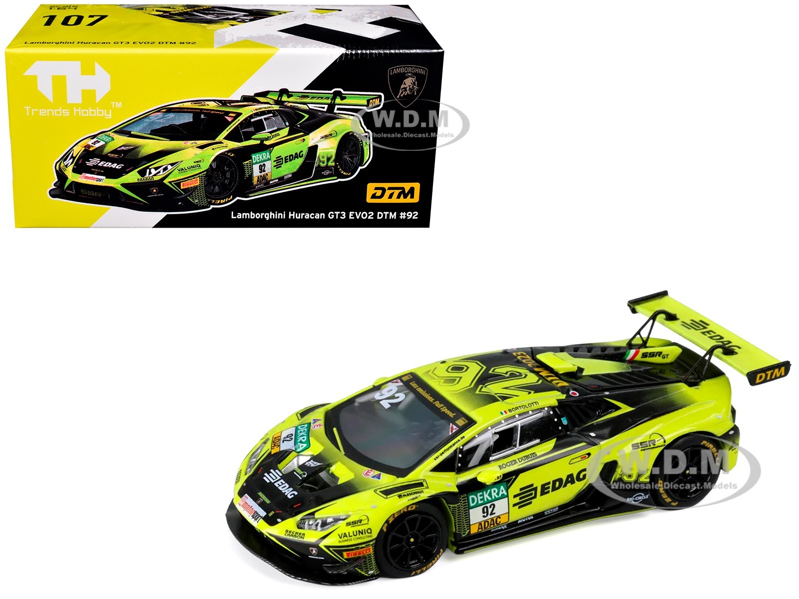 LAMBORGHINI HURACAN GT3 EVO 2 #92 “DTM” (2023) 1/64 BY TRENDS HOBBY 241083 A