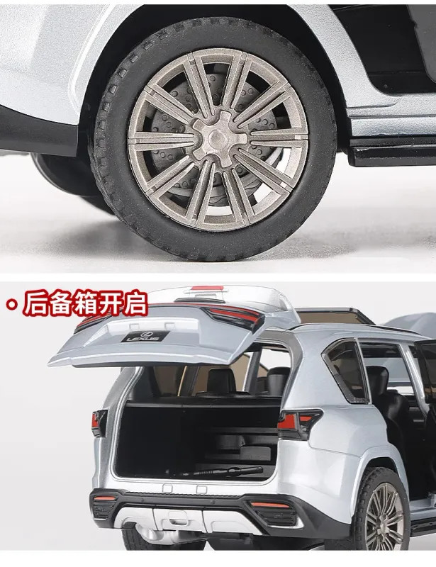 1:24 Lexus LX600 SUV Alloy Diecast Car Model Sound Light Kid’s Toy Collectibles