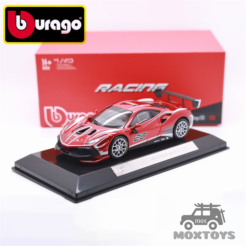 Bburago 1:43 488 CHALLENGE EVO 2020 Racing Red Diecast Model Car