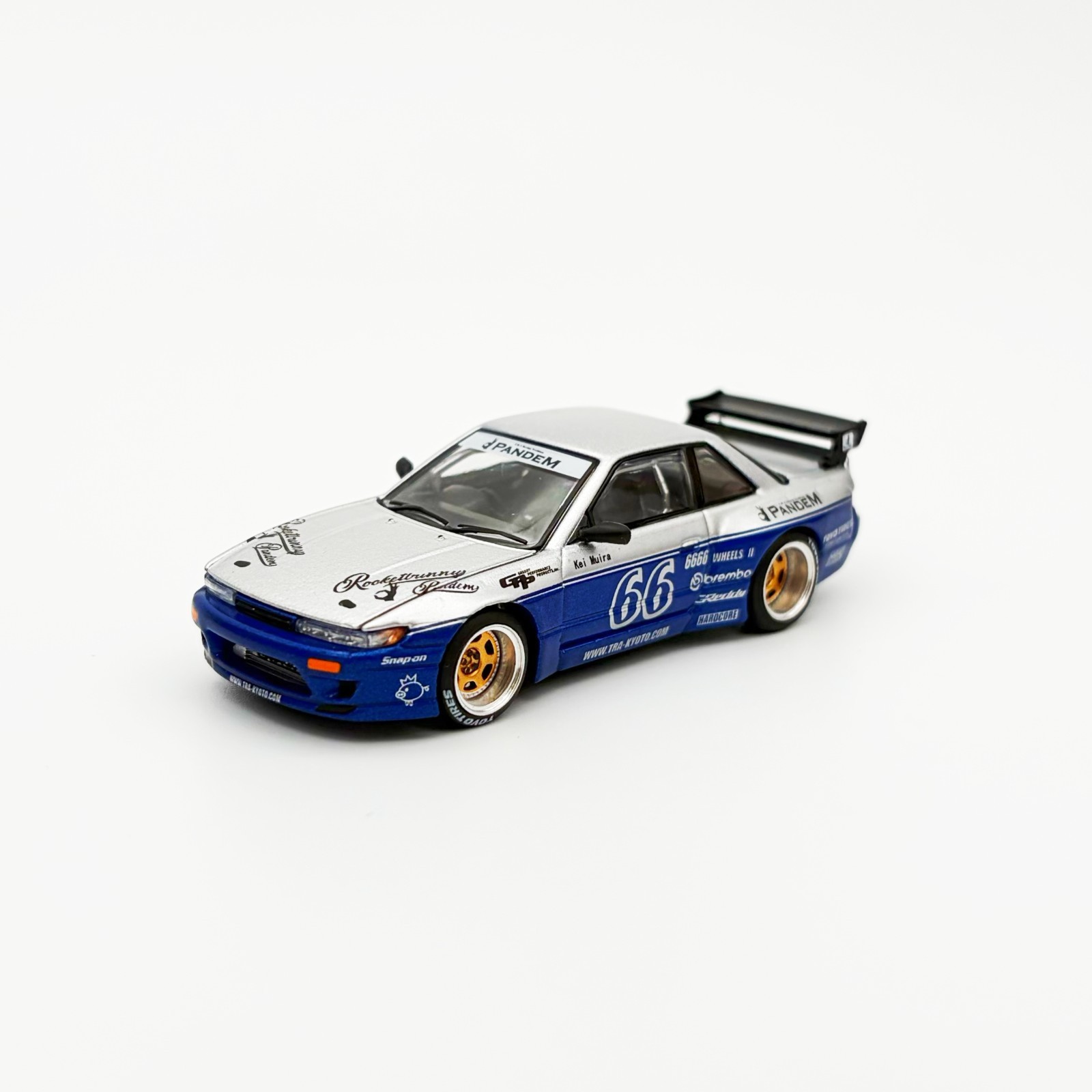 Pop Race 1:64 Nissan Silvia Pandem S13 Moontech Blue #264