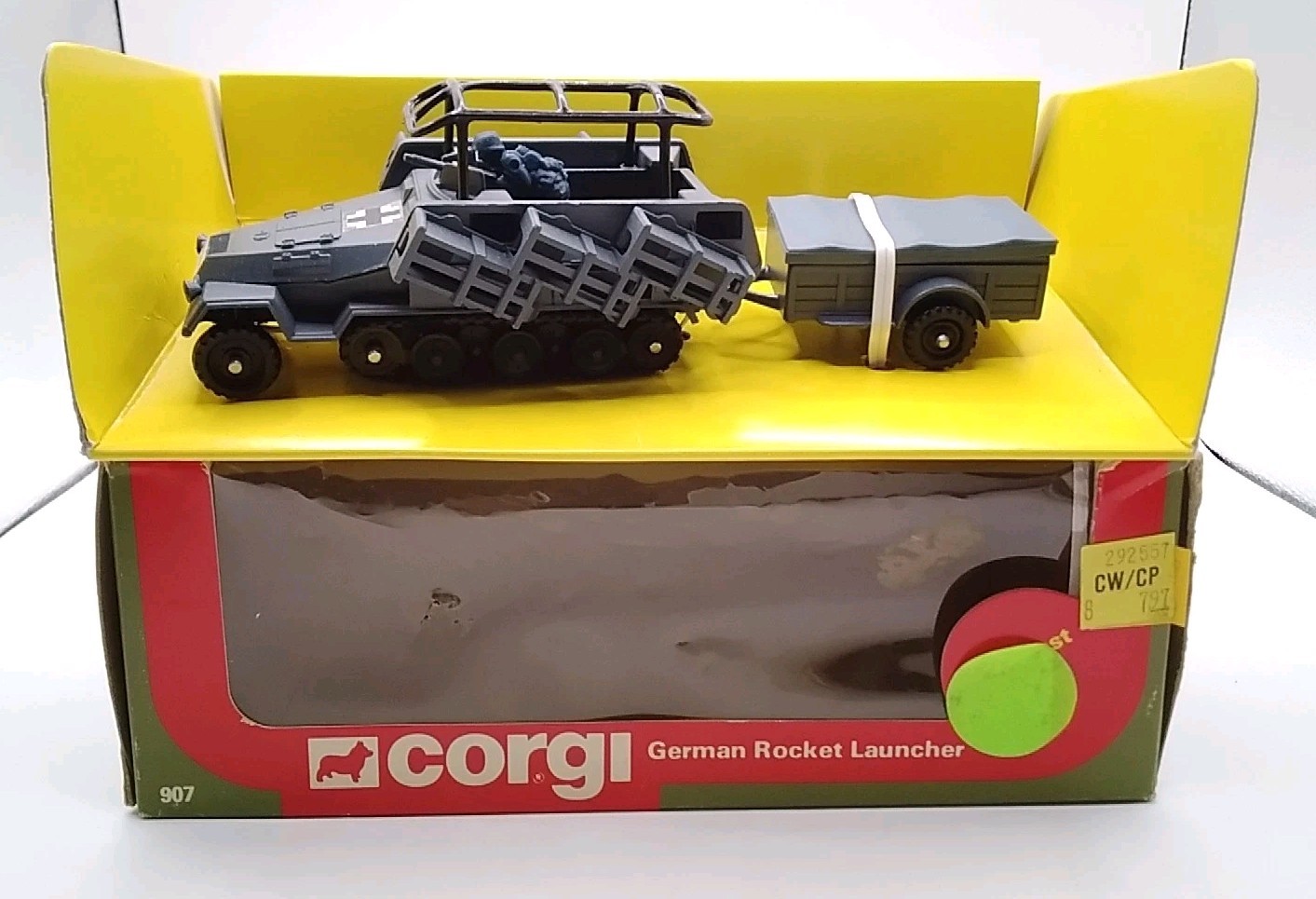 Corgi diecast grey German Rocket Launcher #907 1983 – MIB! (1B)