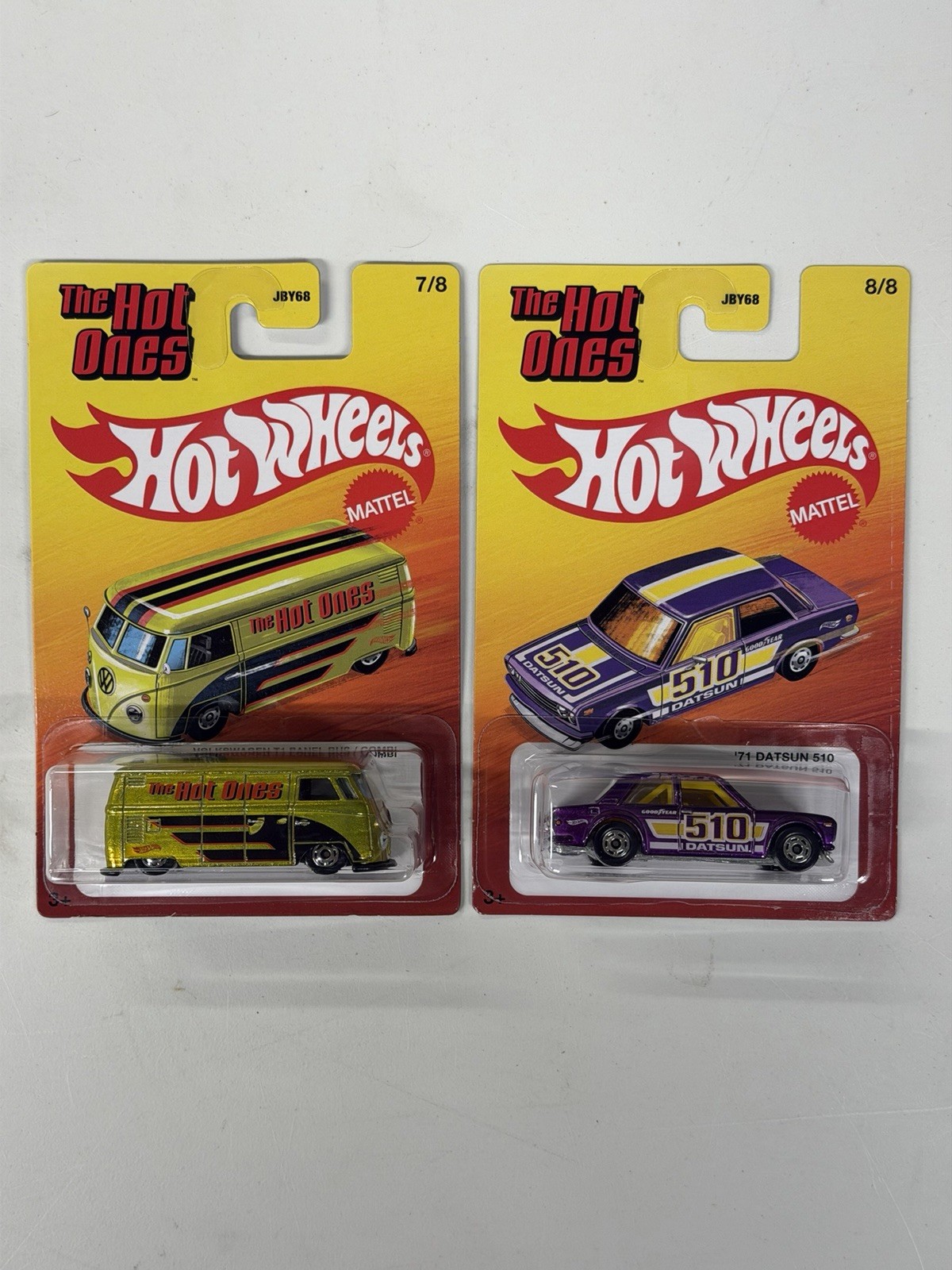 2025 Hot Wheels Hot Ones VW T1 Panel Bus Datsun 510 Chase Lot Of 2 Gold