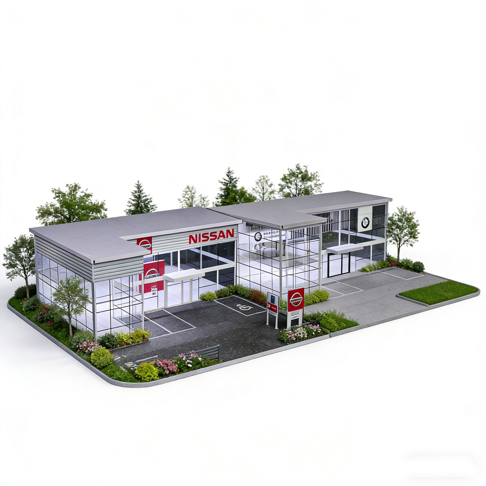 Diorama 1/64 Diecast Car Garage Model LED Street Building Parking Lots Scene US