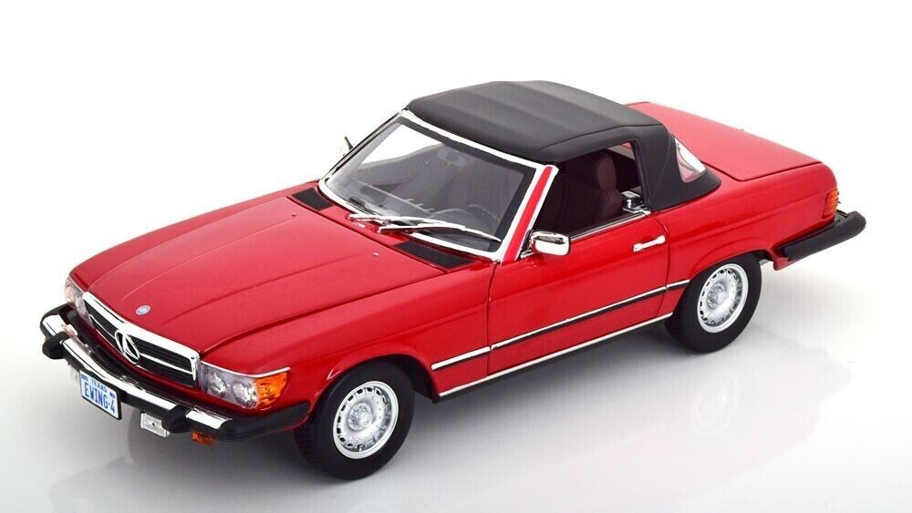 NOREV 1979 Mercedes 450SL USA Version (R107) Cabriolet Red 1:18*Brand New!