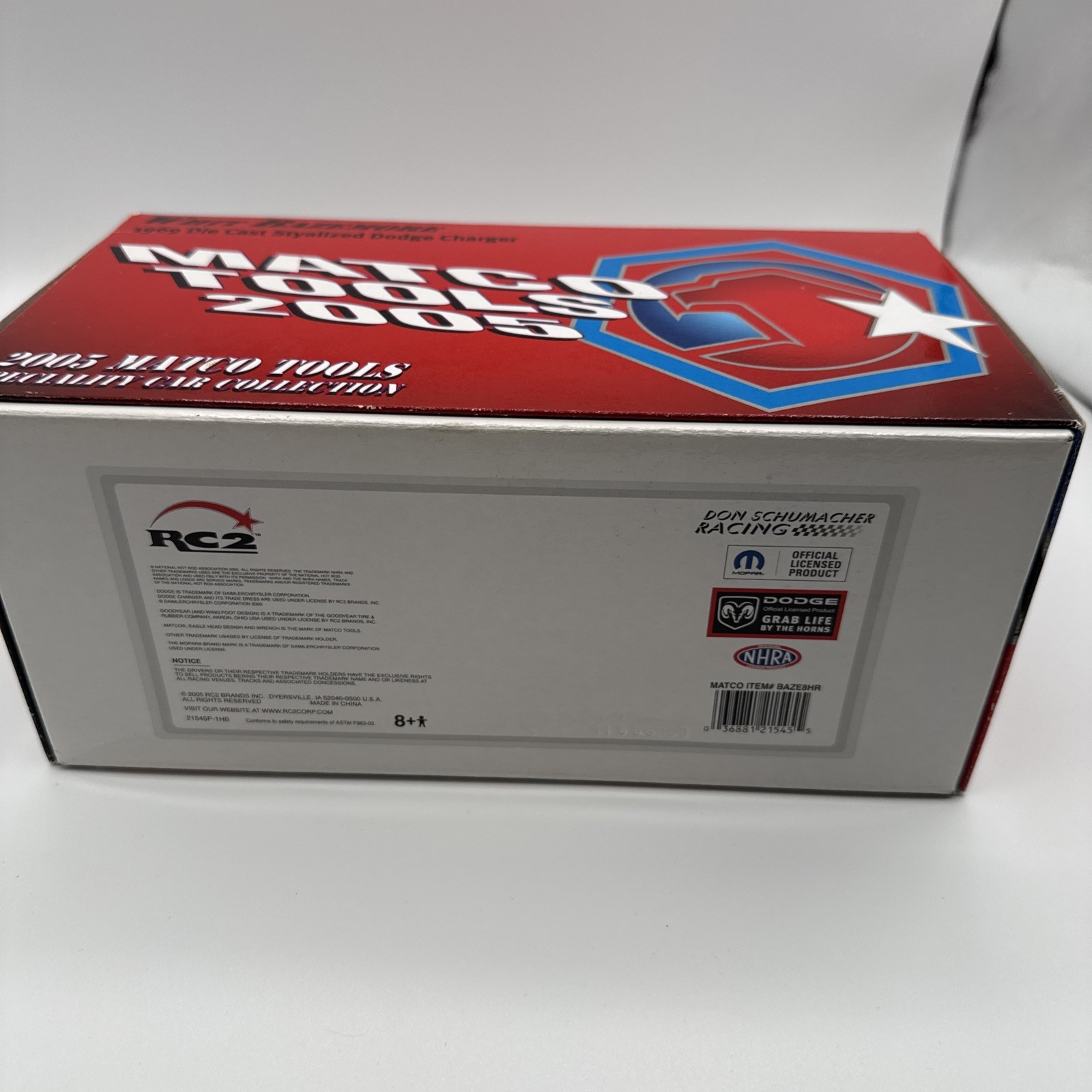 2005 Matco Tools Whit Bazemore 1969 Die Cast Styalized Dodge Charger w / COA