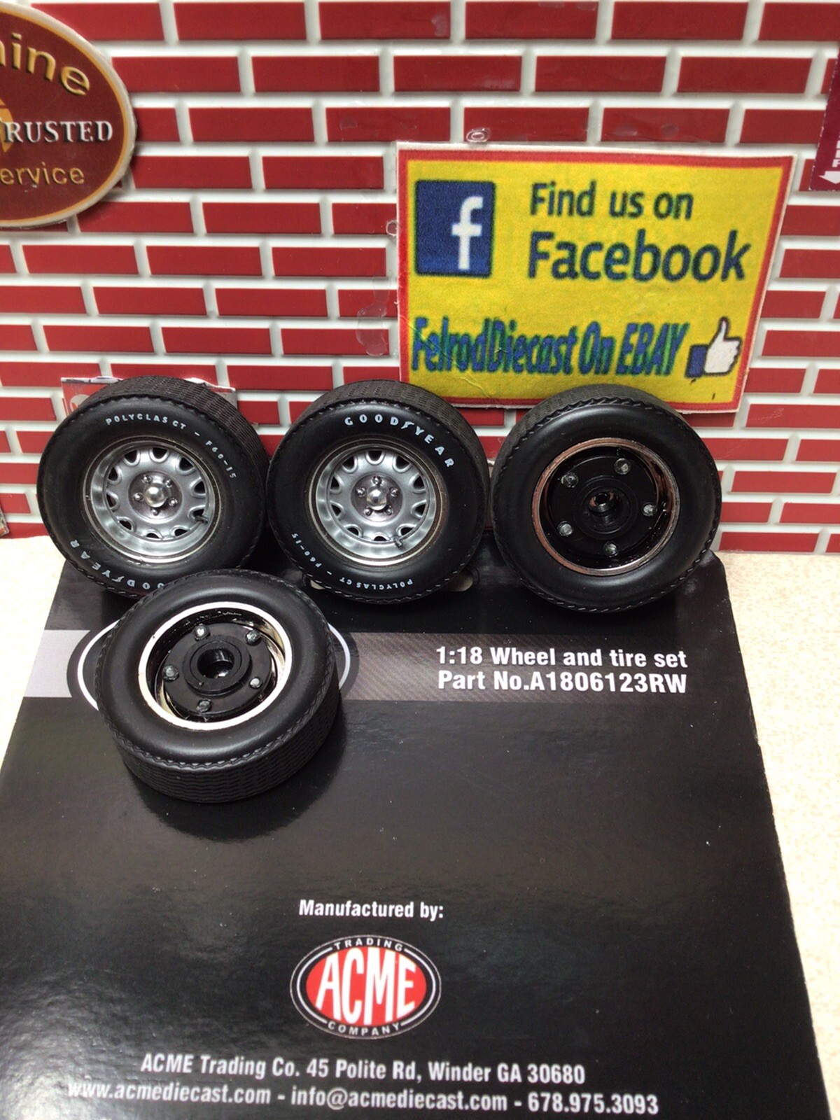 1/18 ACME Mopar Rally Wheel and Tire Set A1806123RW Brand New In Stock
