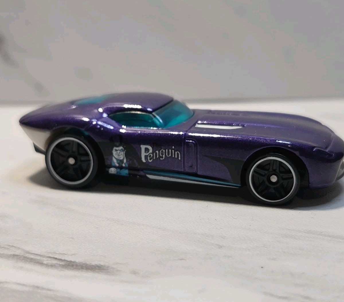 2022 Hot Wheels Fast Felion Penguin Batman Purple Diecast 1:64 Toy Race Car