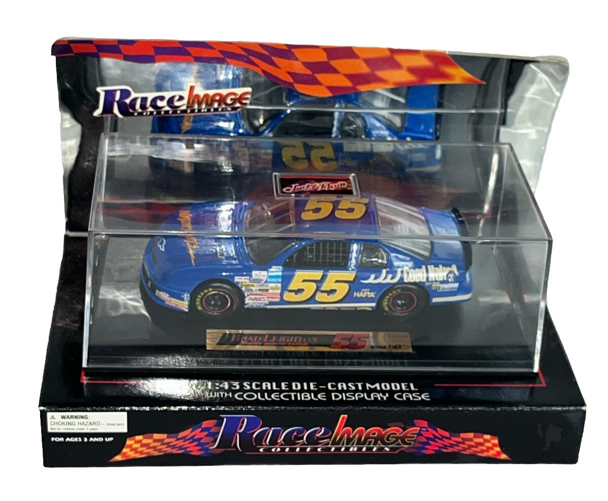 BRAD LEIGHTON #55 Chevy Monte Carlo – RACE IMAGE 1:43 Die-Cast Car With Stand 🏁