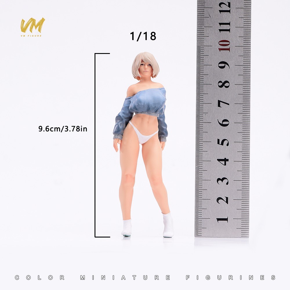 1/18 Miniatures Sexy Underpants Beauty Girl Scene Props Model Figures For Cars