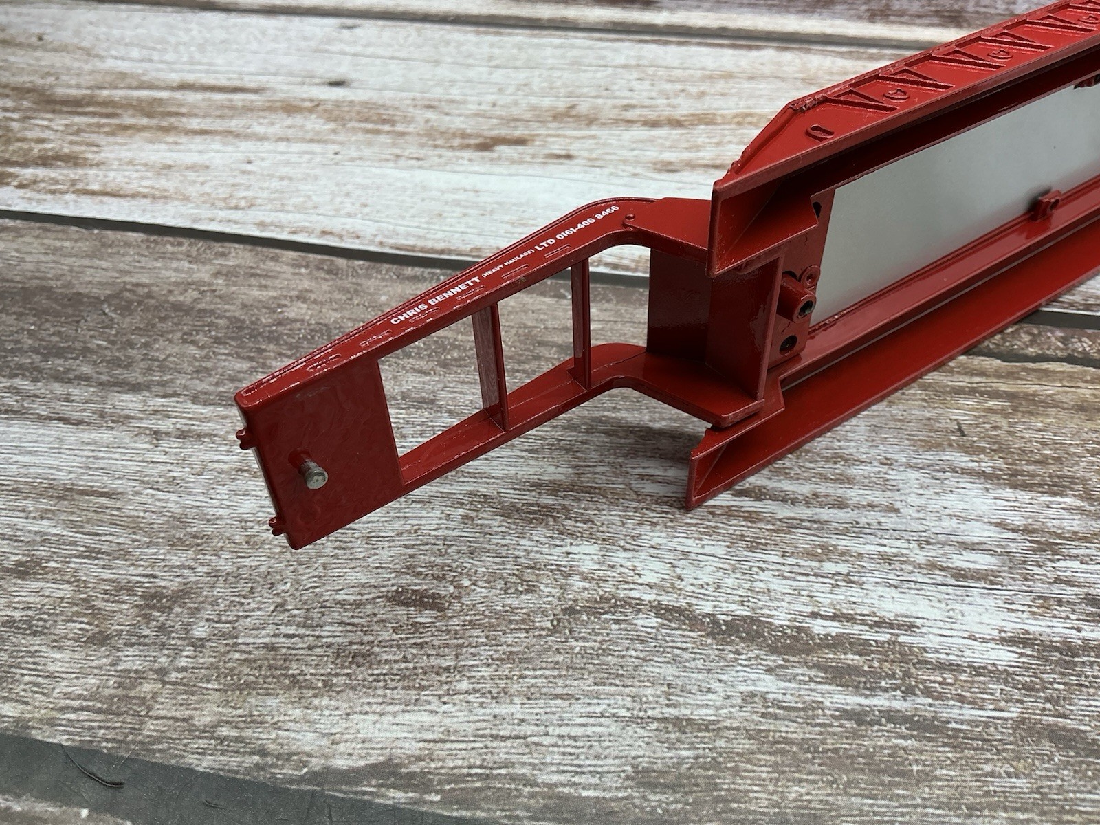 Cararama 1/50 ~ Low Loader Tri-axle Trailer ~ Chris Bennett Haulage