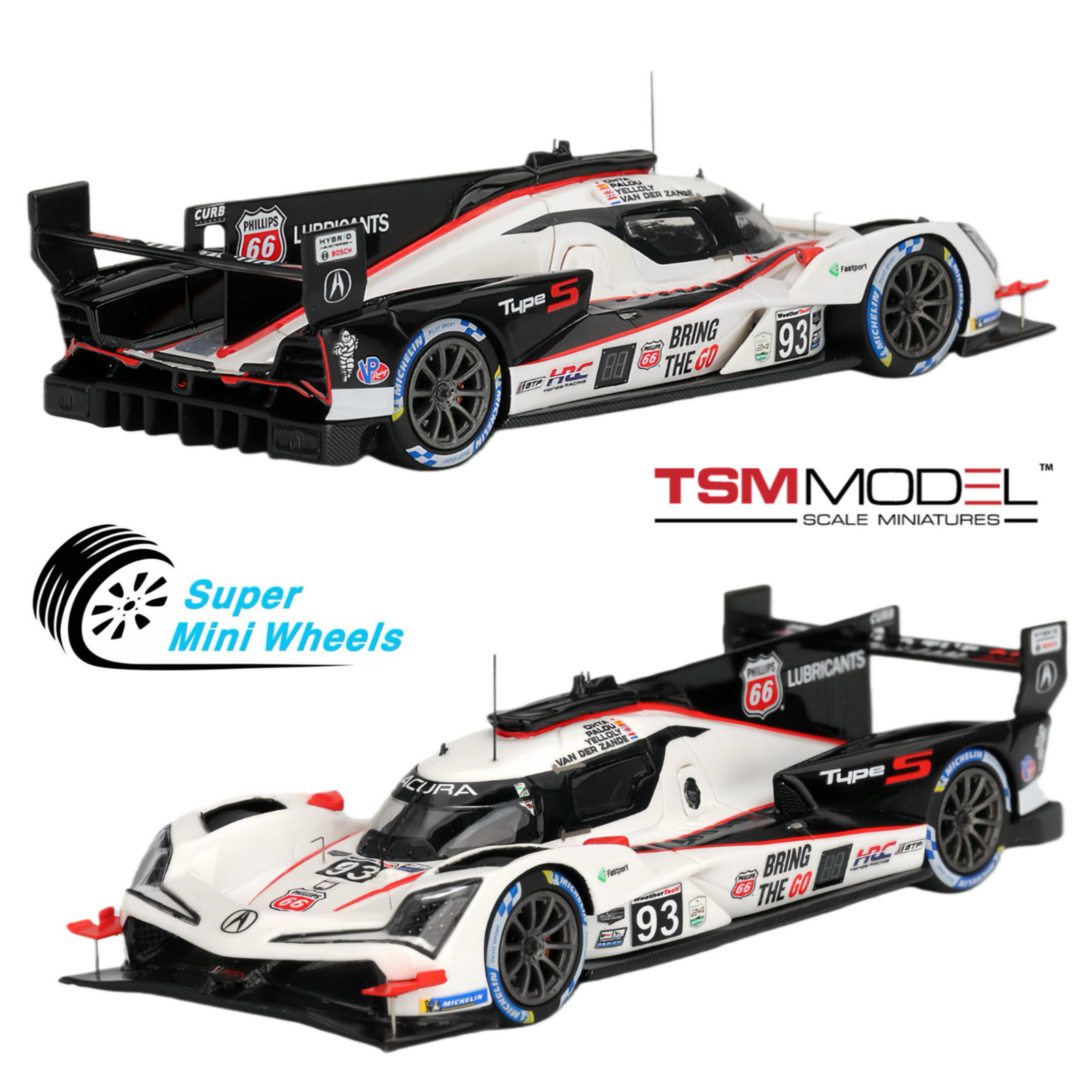 TSM-Model 1:43 Acura ARX-06 GTP #93 Acura Meyer Shank Racing 2025 IMSA Daytona