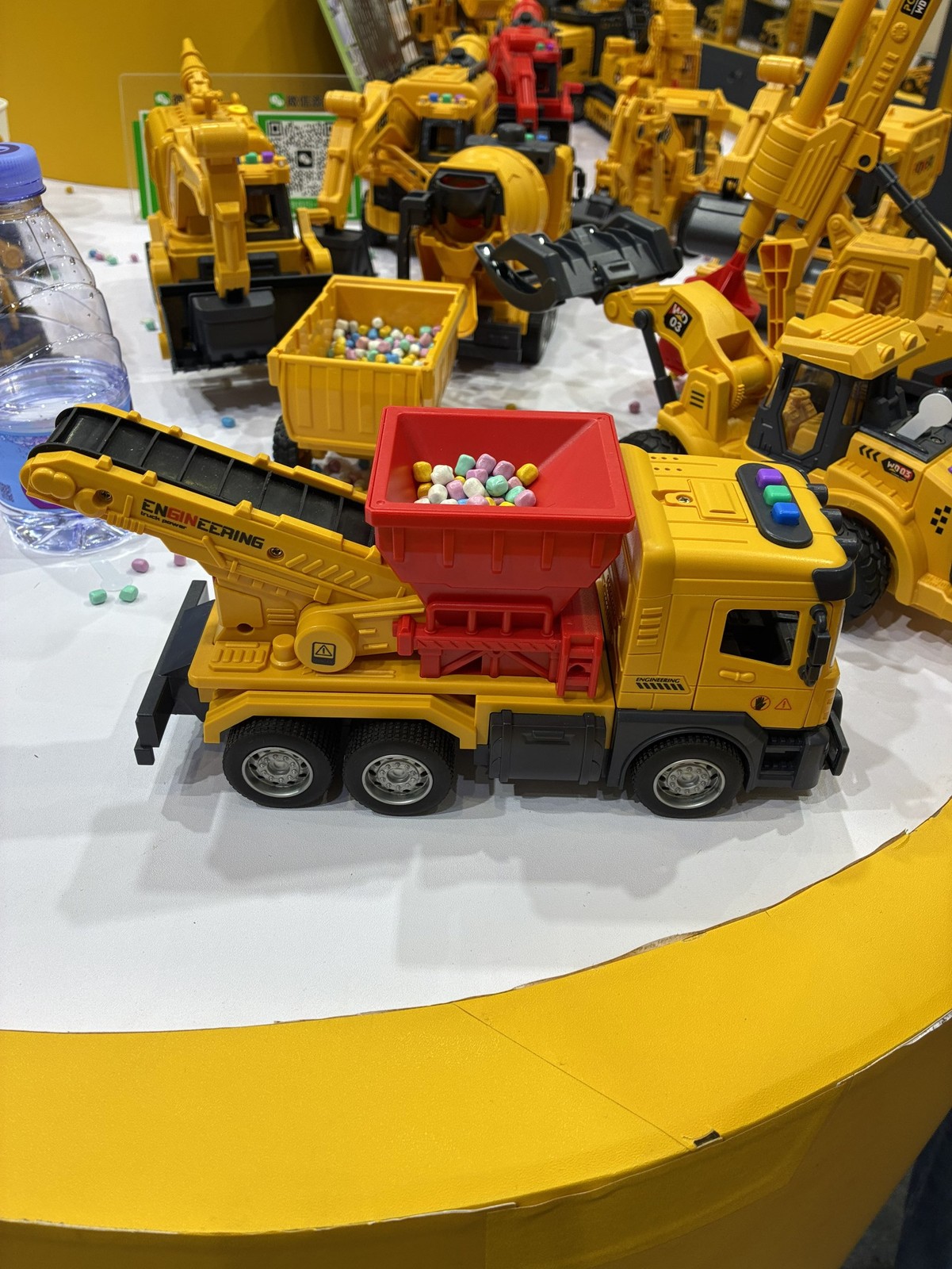 1:16 1:18 Construction Vehicle Toy Set Excavator Loader Roller w/ Sound & Light