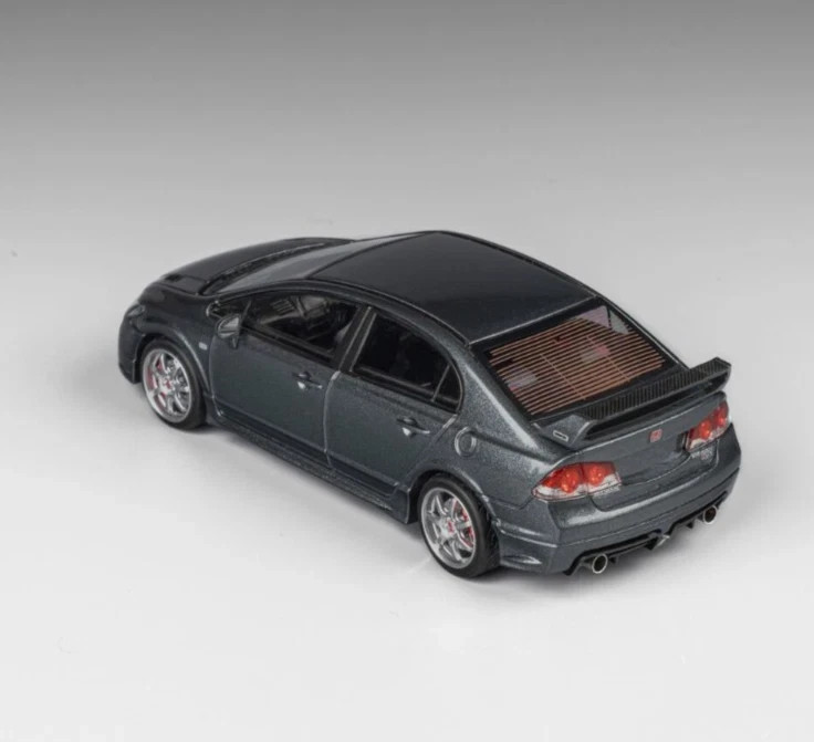 HONDA CIVIC FD2 MUGEN POWER HOOD COMES OFF 1/64 DIECAST CAR BY MICRO TURBO MT