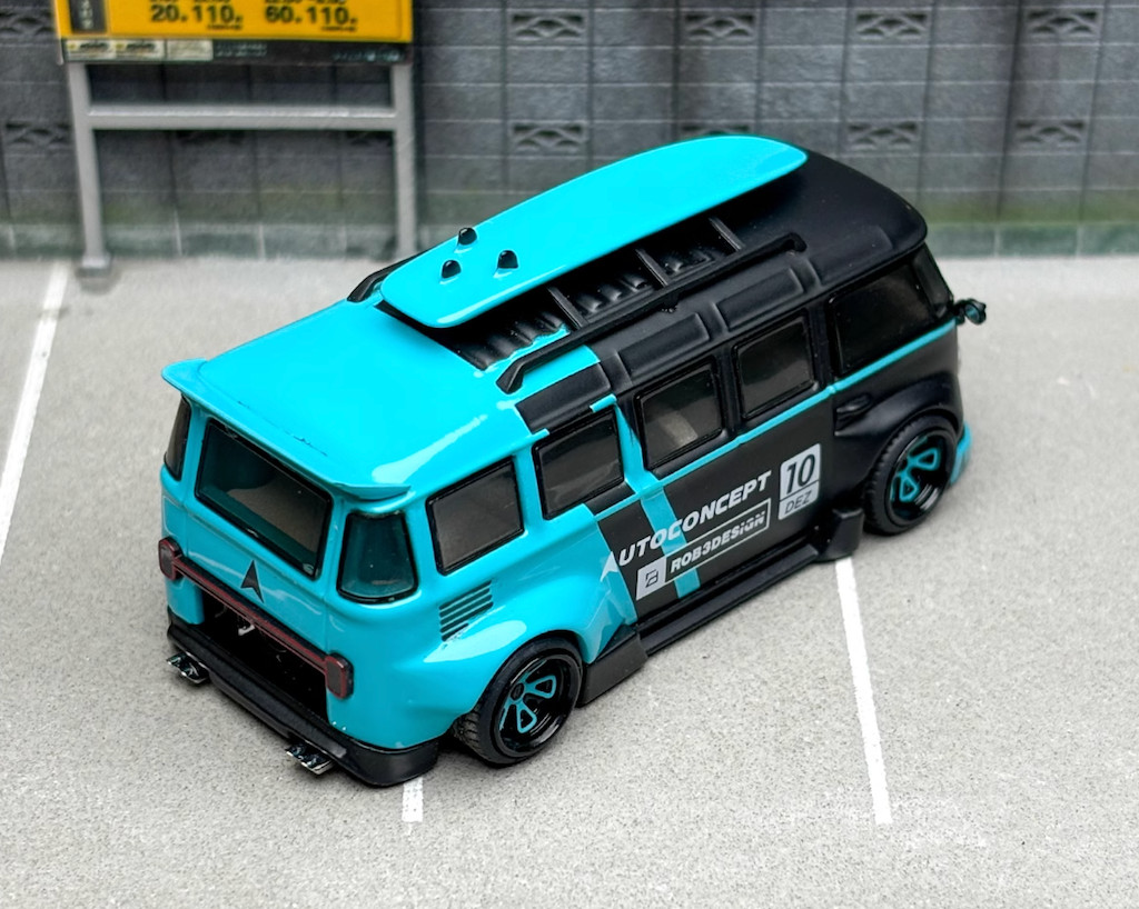 Liberty 1:64 Black Blue VW T1 Kombi Van Camper Sports Model Diecast Metal Car