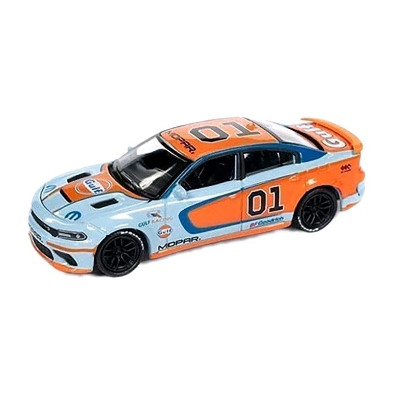 Auto World 1:64 2021 Dodge Charger SRT Hellcat Custom GULF Livery Diecast CP8084