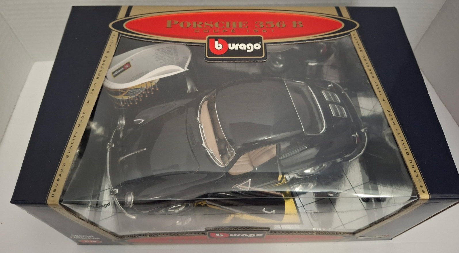 Bburago 1:18 Porsche 356 B Coupe 1961 Black Special Collection Diecast NIB