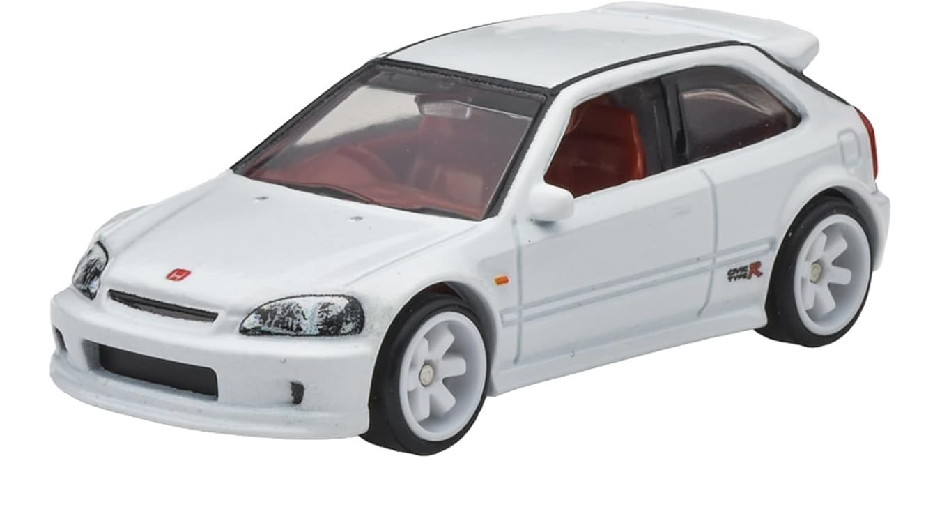 Hot Wheels Premium 1999 Honda Civic White TYPE-R EK9 Loose Diorama