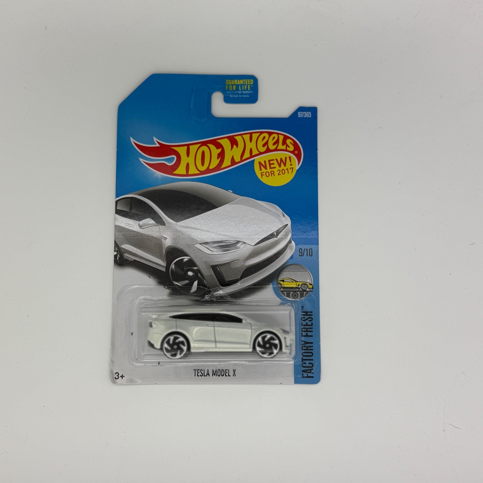 Hot Wheels Tesla Model X White Factory Fresh 97/365 1:64