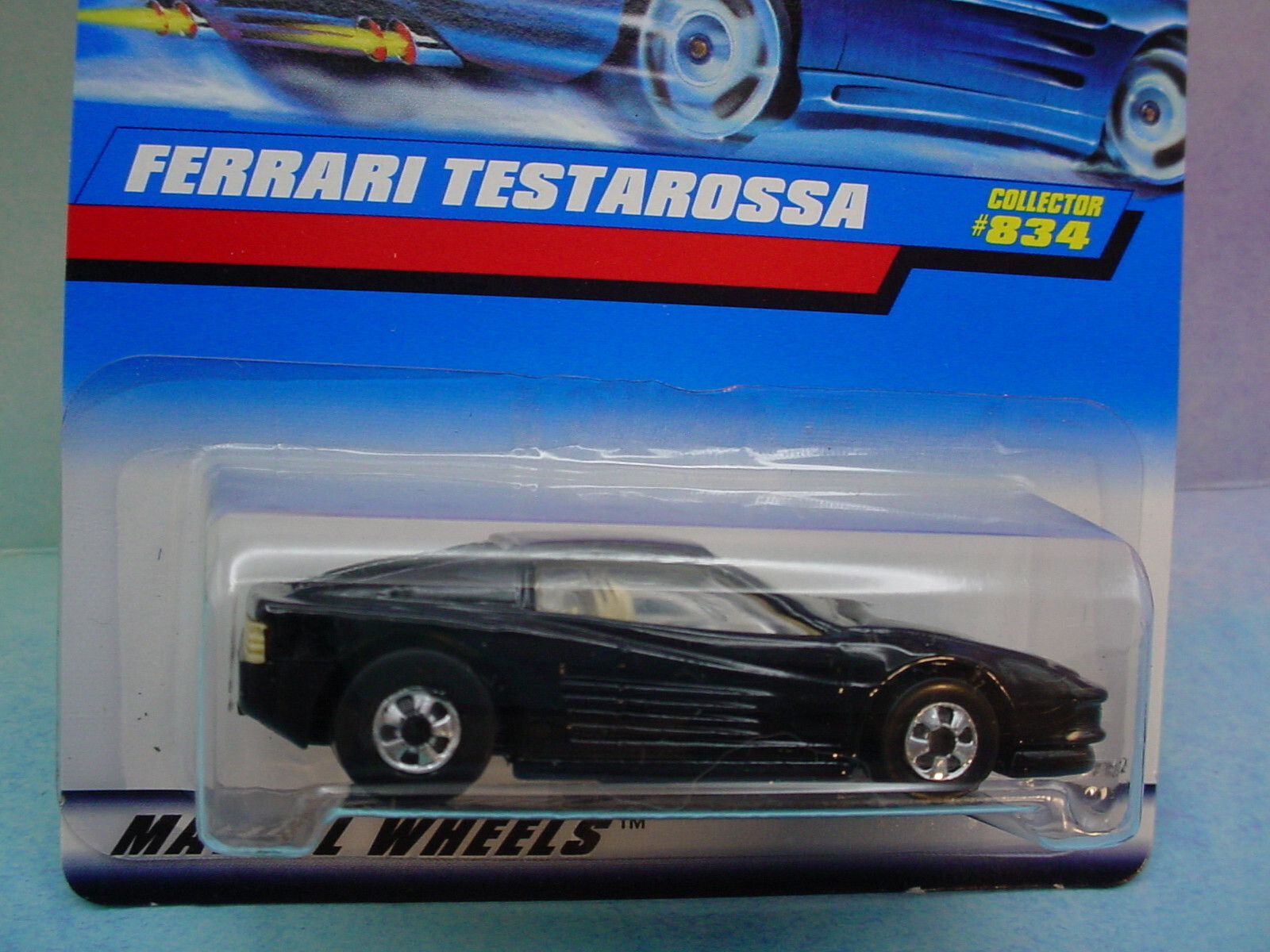 1998 Hot Wheels FERRARI TESTAROSSA #834☆ black;tan;bw☆Mainline