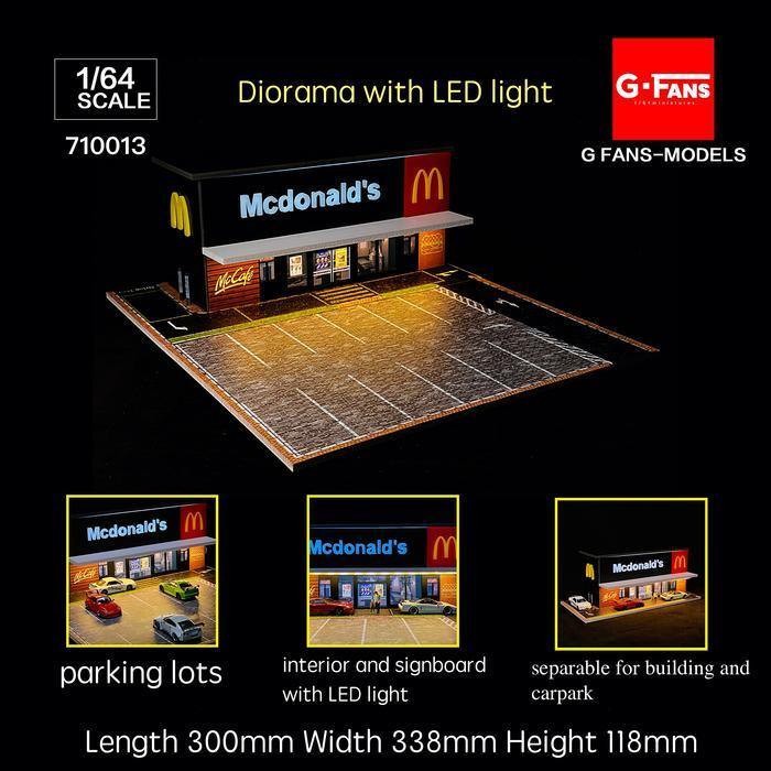 G Fans 1/64 Diorama MCDONALDS DRIVE THROUGH #710013