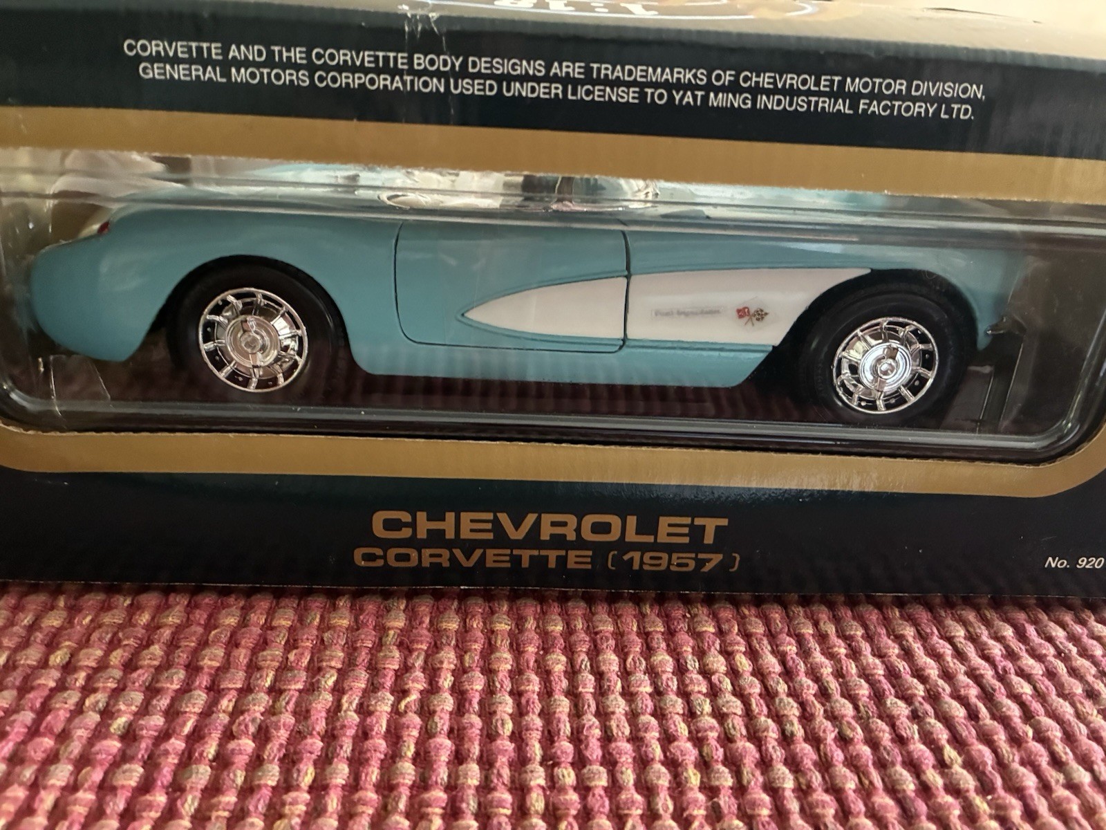 Chevrolet Corvette 1957 Road Tough Light Blue Diecast 1:18 Car