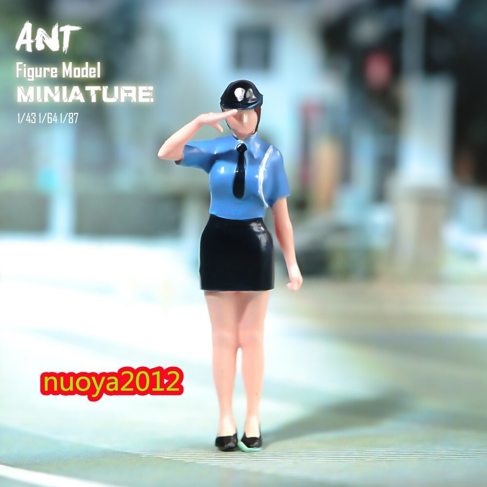 5pc 1/87 Police Girl Scene Props Miniatures Figures Model For Cars Vehicles Toys