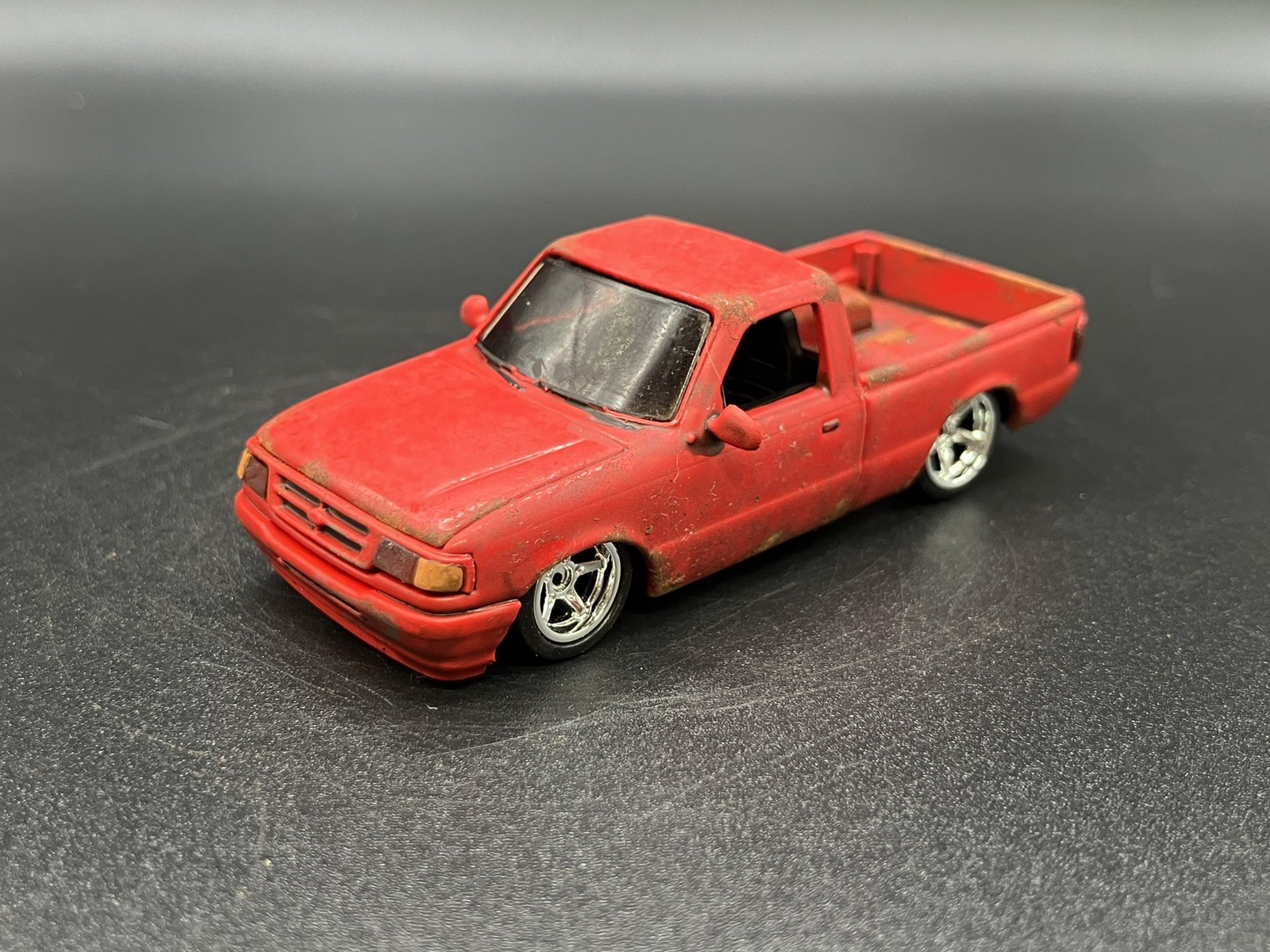 1995 Ford Ranger Pickup Truck Weathered Rusty Barn Find 1/64 Diecast Custom M2