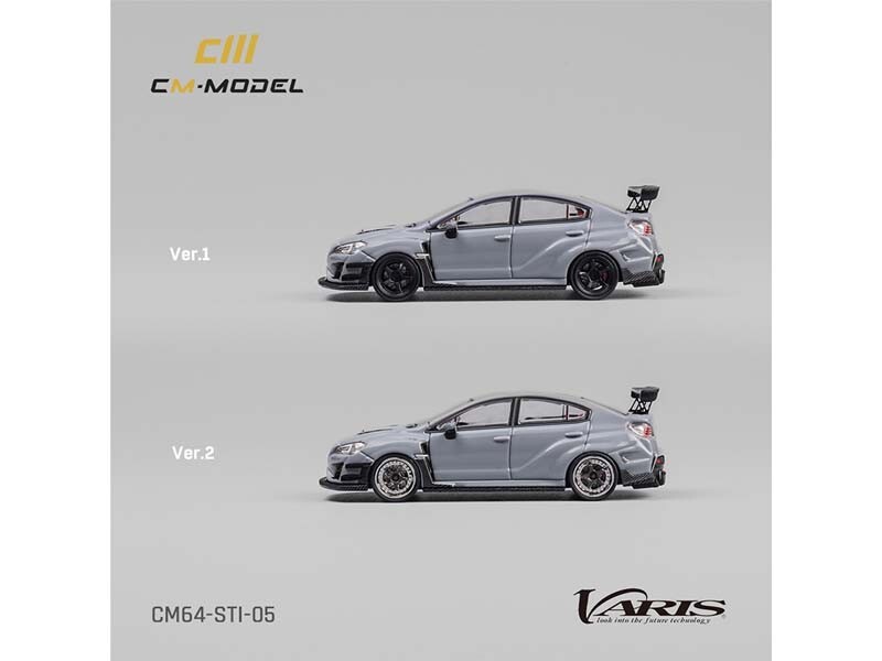 Subaru STI Varis Widebody 1.0 – Gray 1:64 Scale Model – CM Model CM64-STI-05