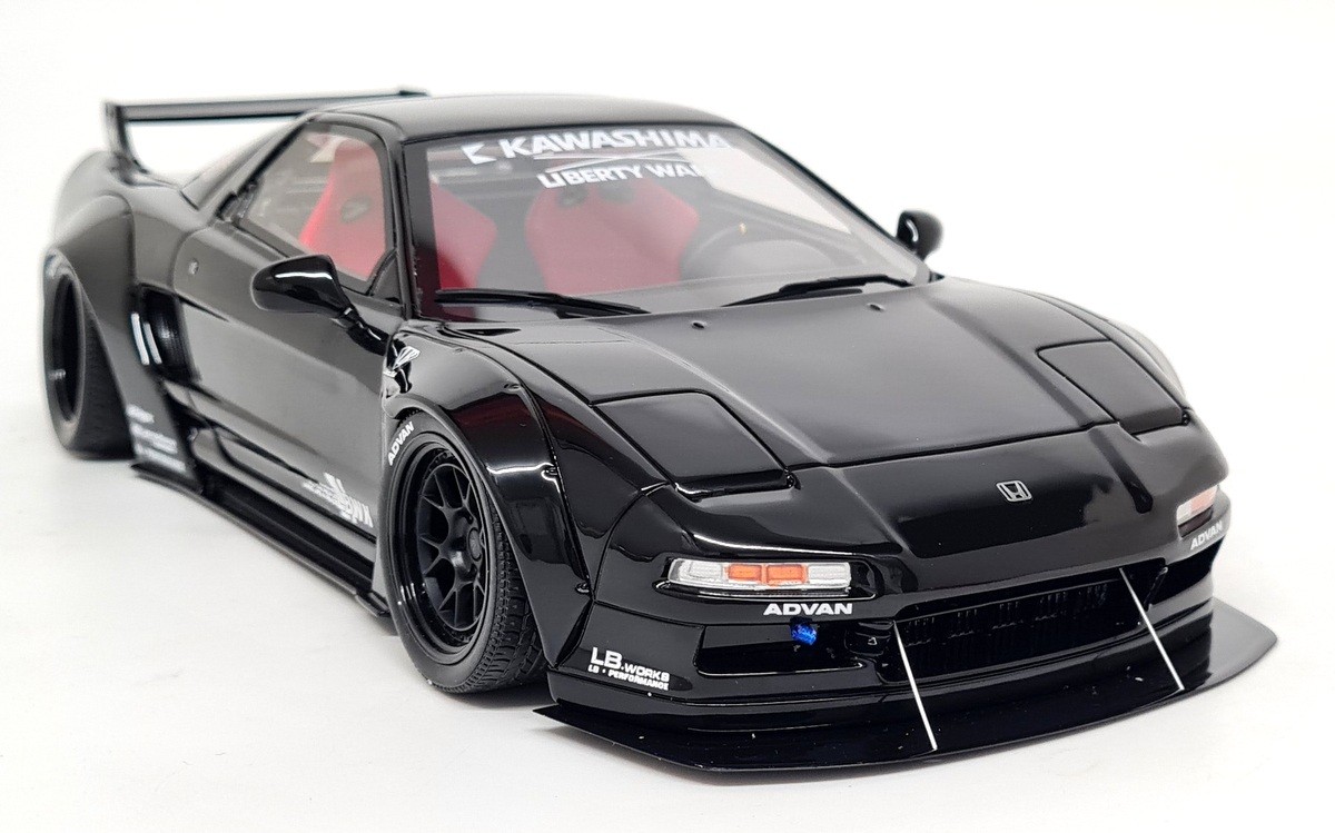 Otto 1/18 Honda NSX NA1 Liberty Works Black 2020 Resin Scale Model Car