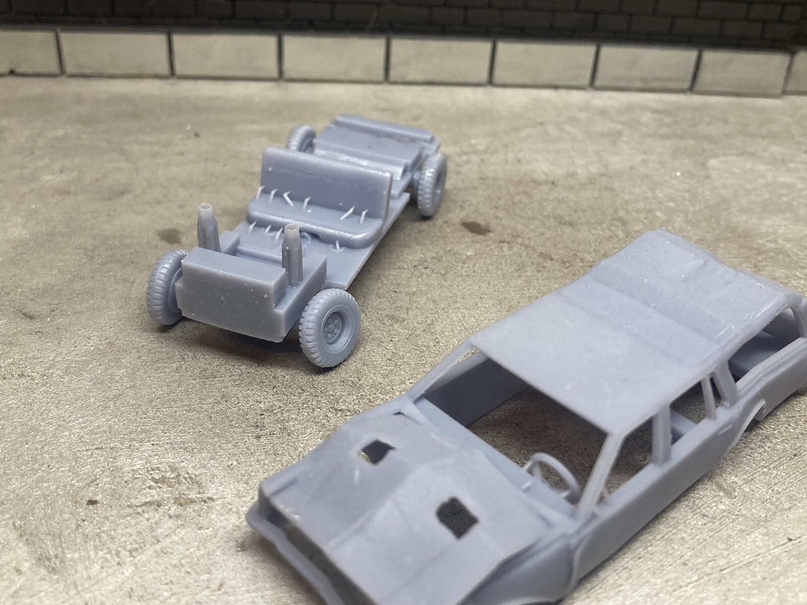 1/64 Scale 3D Printed Chevy Wagon Demolition Derby Demo Car For Diecast Diorama