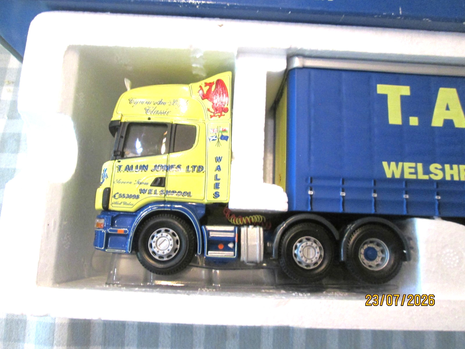 Corgi CC12913 1:50- Scania Topline Curtainside -T Alun Jones Ltd – Boxed