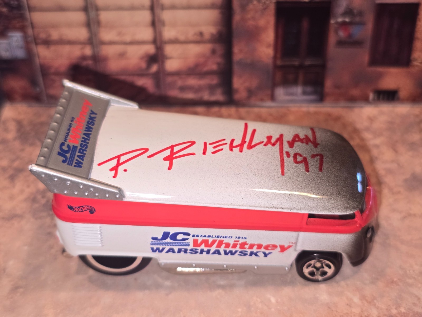 Hot Wheels 1996 VW Drag Bus – JC WHITNEY (Lmtd Edition) – SIGNED by P. Riehlman