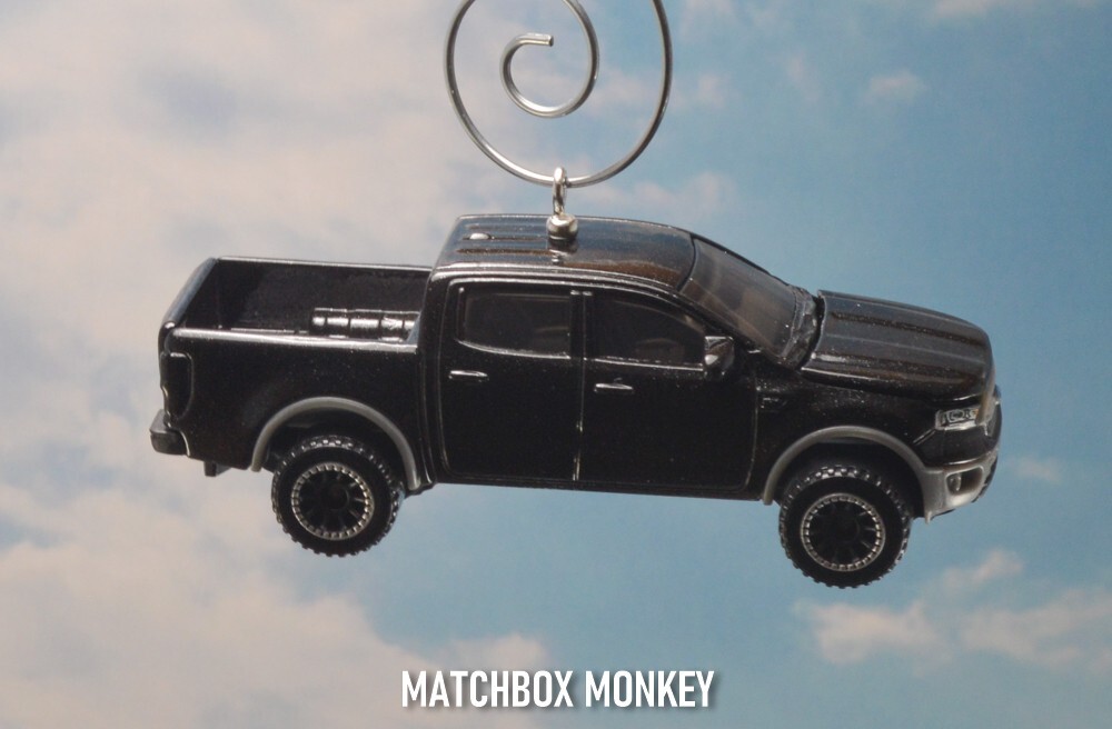 2019 Ford Ranger Pickup Truck Custom Christmas Tree Ornament 4X4 Adorno Black