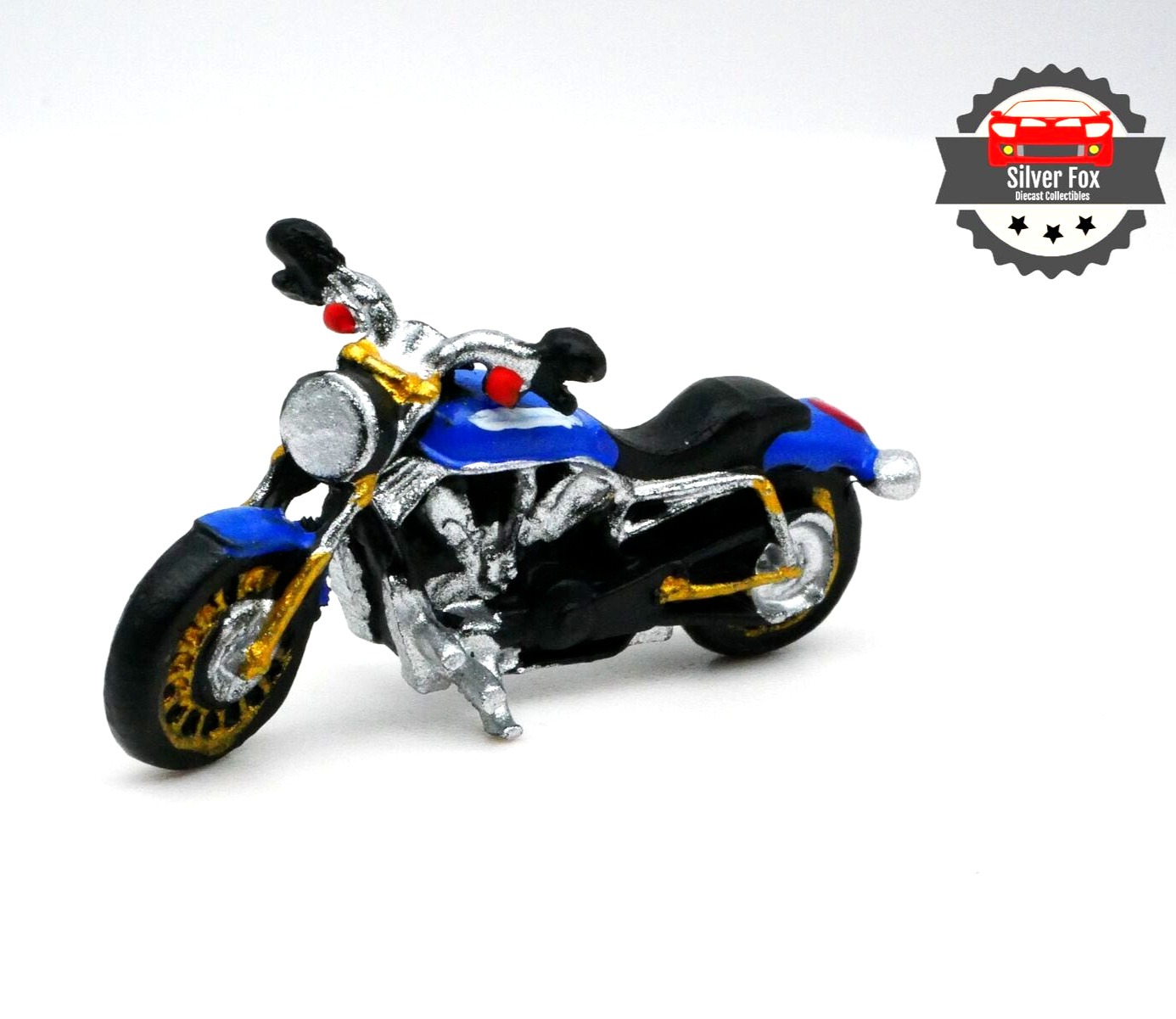 MOTORCYCLE RACING BLUE BLACK 1:64 SCALE DIECAST COLLECTORS MODEL CAR