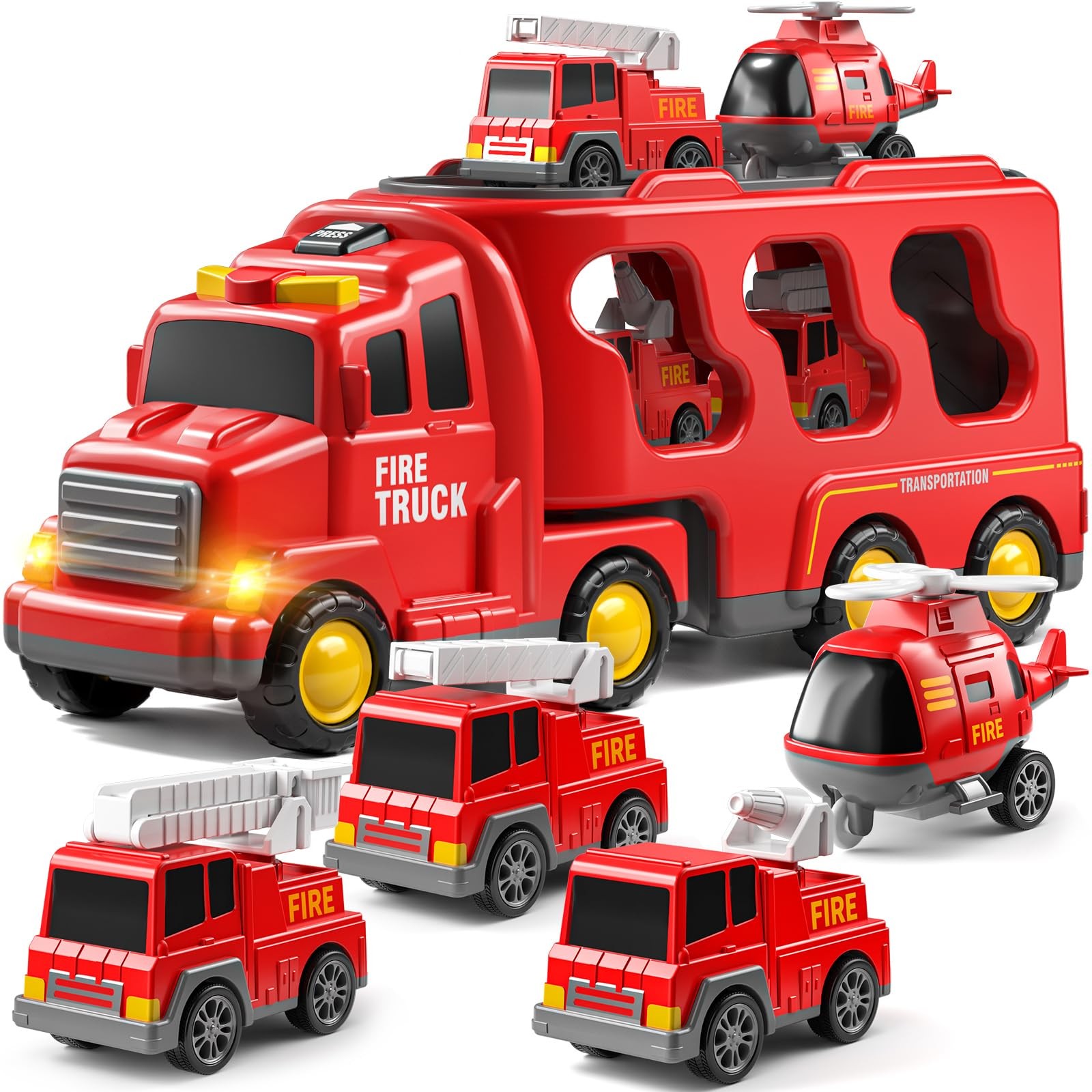 Truck Toys for 3 4 5 6 Years Old Boys, Car Toys for Boys Ages 3-5, Fire Toys …