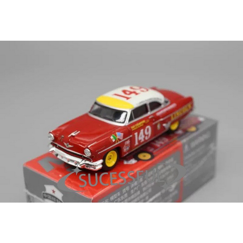 Mini 1/64 1954 Lincoln Capri Red Diecast Car Model Collection Gift