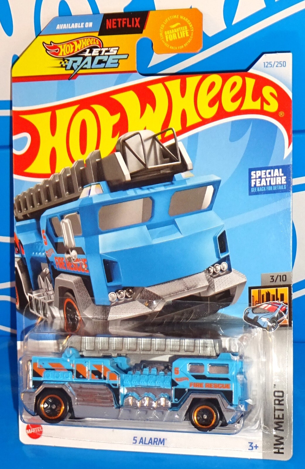 Hot Wheels 2024 HW Metro Series #125 5 Alarm Blue w/ 5SPs LET’S RACE