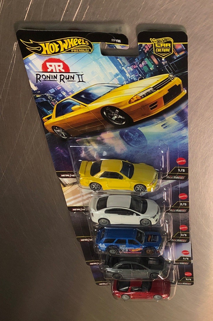 HOT WHEELS 2025 RONIN RUN II CAR CULTURE ( SET OF 5 ) HONDA CIVIC NISSAN TOYOTA