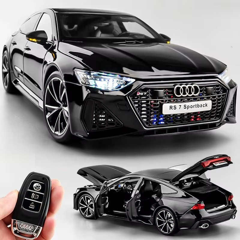 Audi RS7 Diecast Model Car 27cm 10.6in | 1:18 Alloy Toy Gift for Car Lover, Remo