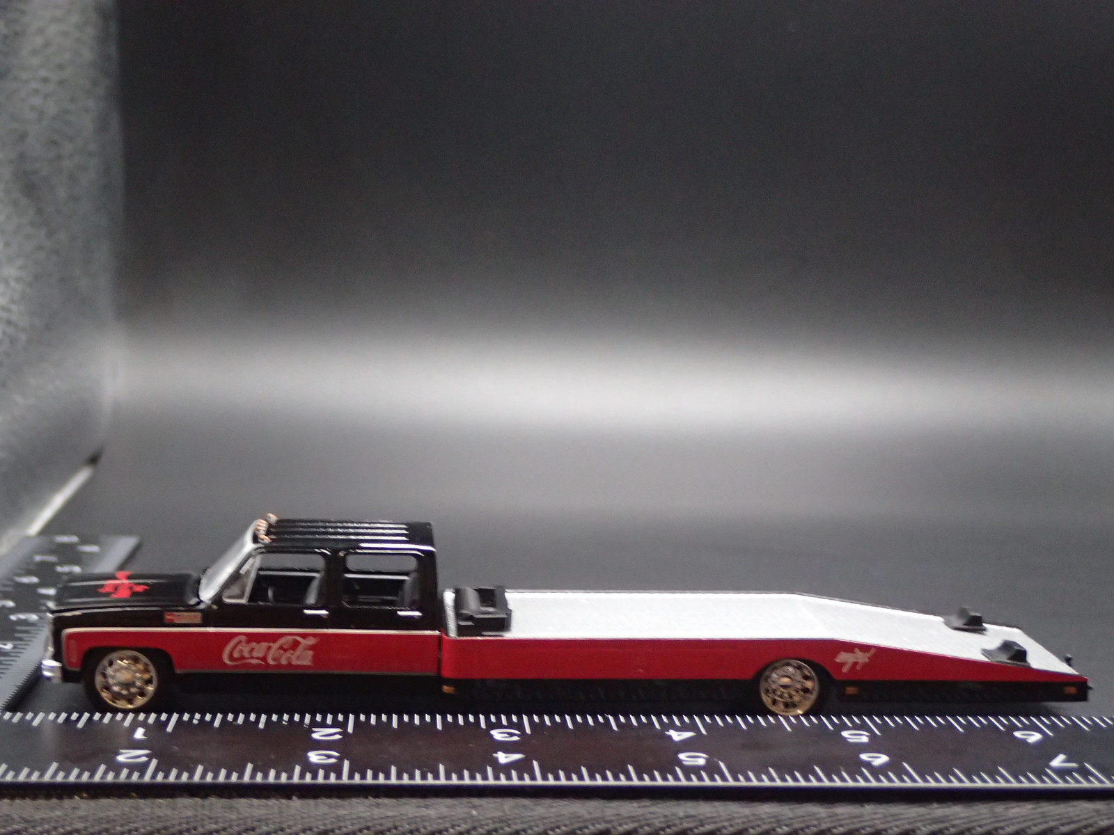 1973 GMC 3500 DUALLY SQUAREBODY RAMP TRUCK COCA COLA 1/64 SCALE DIECAST CAR