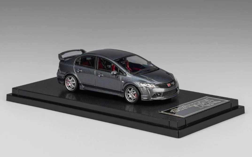 HONDA CIVIC FD2 MUGEN POWER HOOD COMES OFF 1/64 DIECAST CAR BY MICRO TURBO MT